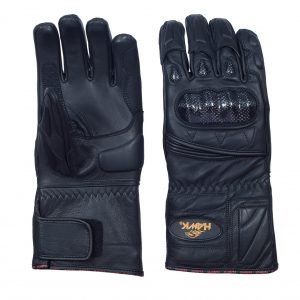 Hawk® Men’s Genuine Leather Motorbike Racing Gloves – Premium Biker Gloves