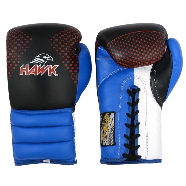 Hawk Boxing Lace-Up Gloves – Premium Training Gloves with Hook & Loop Closure
